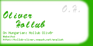 oliver hollub business card
